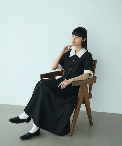 ≪web展示会≫【THE DRESS #64】 scallop bicolor one piece（スカラップバイカラーワンピース）≪2025年2月3日12:00販売開始≫≪2025年8月発送予定≫