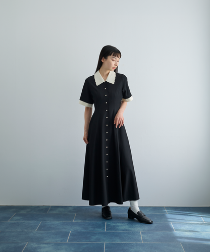 ≪通常販売≫【THE DRESS #64】 scallop bicolor one piece（スカラップバイカラーワンピース）≪2026年6月1日12:00販売開始≫