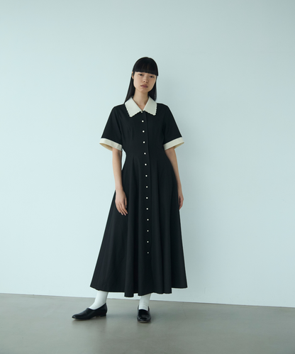 ≪web展示会≫【THE DRESS #64】 scallop bicolor one piece（スカラップバイカラーワンピース）≪2025年2月3日12:00販売開始≫≪2025年8月発送予定≫