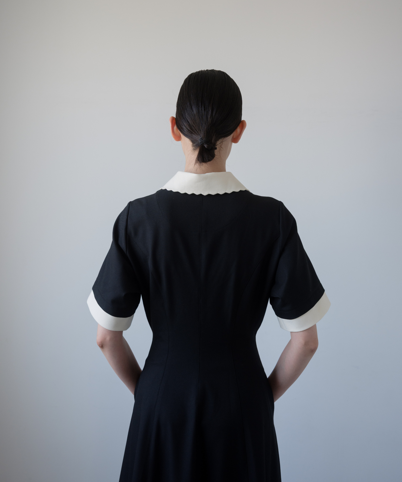 ≪通常販売≫【THE DRESS #64】 scallop bicolor one piece ≪通常販売≫【THE DRESS #64】 scallop bicolor one piece