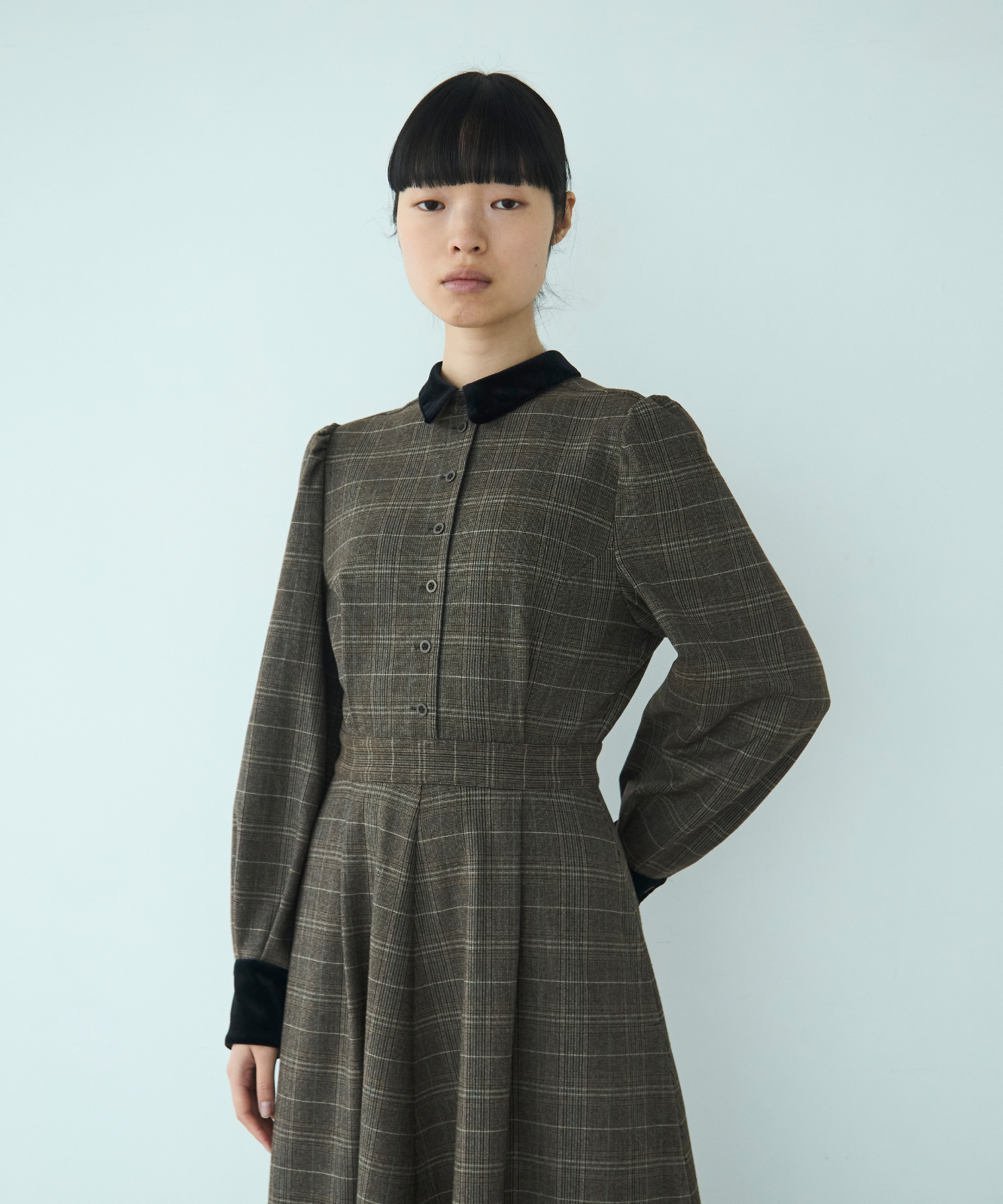 ≪通常販売≫glen check bicolor one piece（グレンチェックバイカラーワンピース）≪2025年11月26日12:00販売開始≫