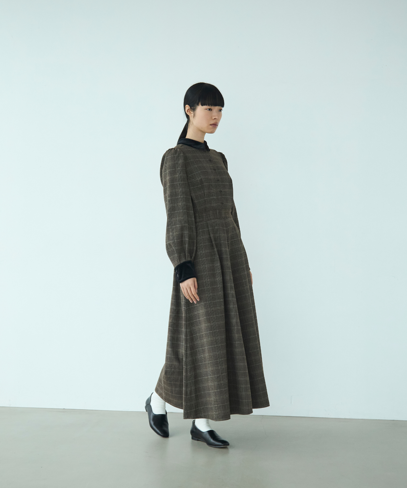 ≪通常販売≫glen check bicolor one piece(グレンチェックバイカラー ≪通常販売≫glen check bicolor one piece(グレンチェックバイカラー