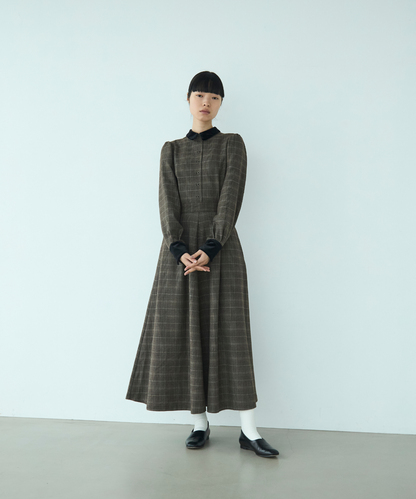 ≪通常販売≫glen check bicolor one piece（グレンチェックバイカラーワンピース）≪2025年11月26日12:00販売開始≫