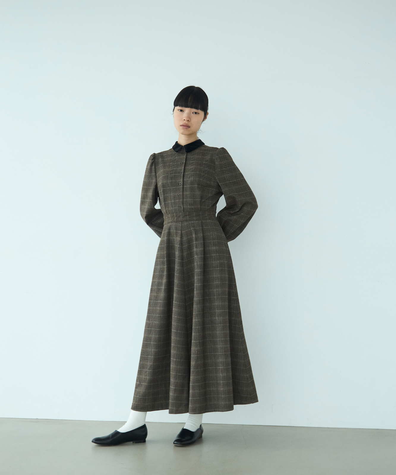 ≪通常販売≫glen check bicolor one piece(グレンチェックバイカラー ≪通常販売≫glen check bicolor one piece(グレンチェックバイカラー