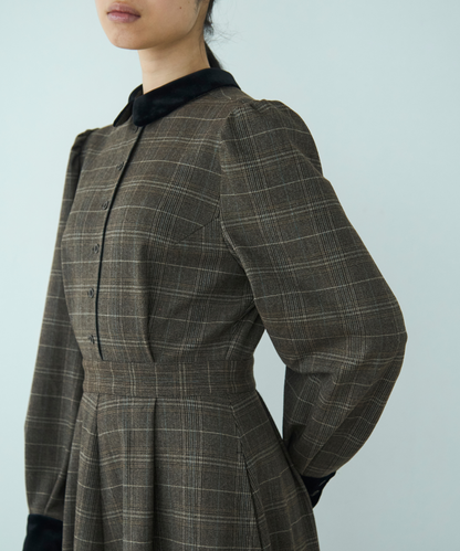 ≪通常販売≫glen check bicolor one piece（グレンチェックバイカラーワンピース）≪2025年11月26日12:00販売開始≫