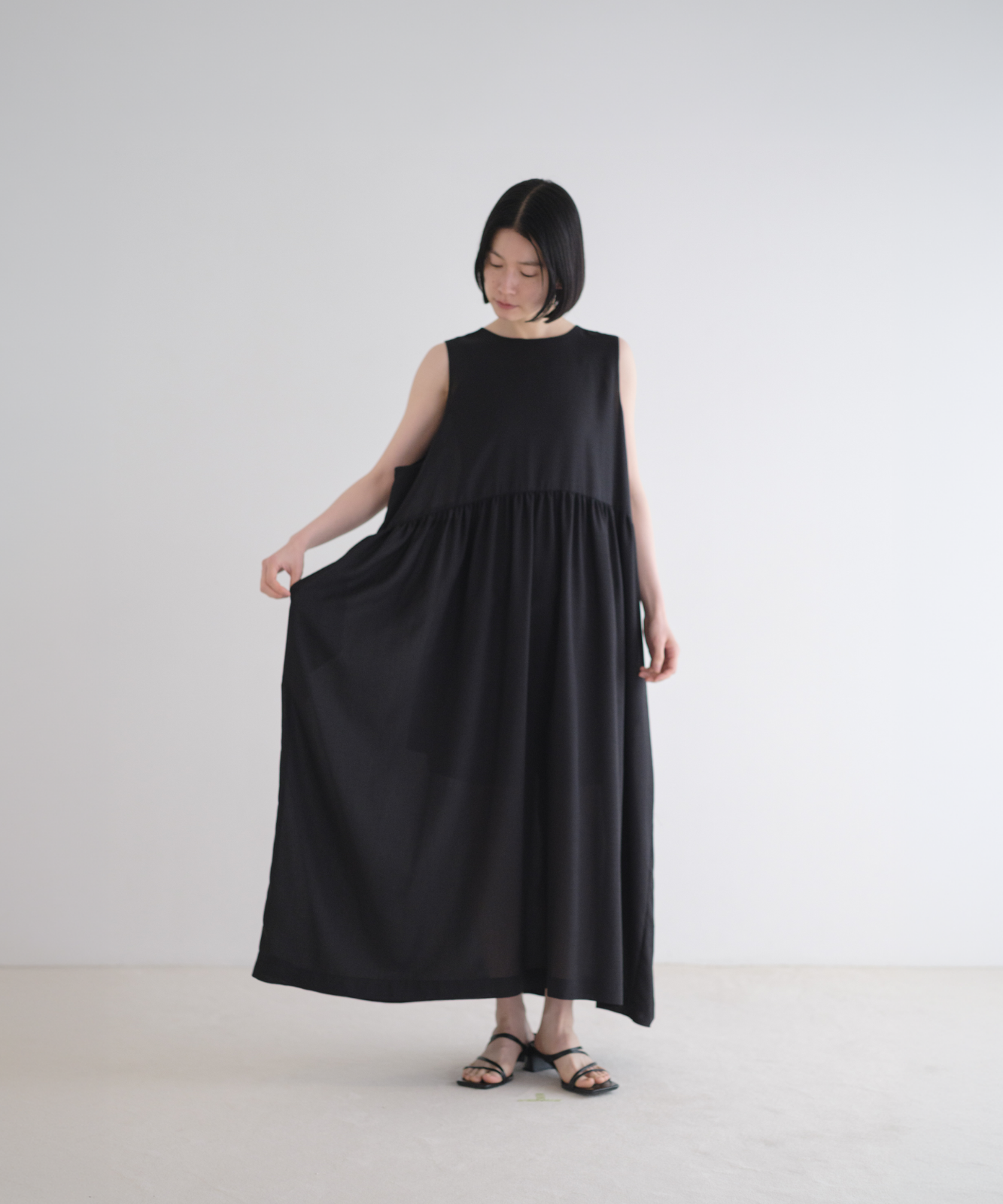 ≪通常販売≫no-sleeve gather one piece（ノースリーブギャザー