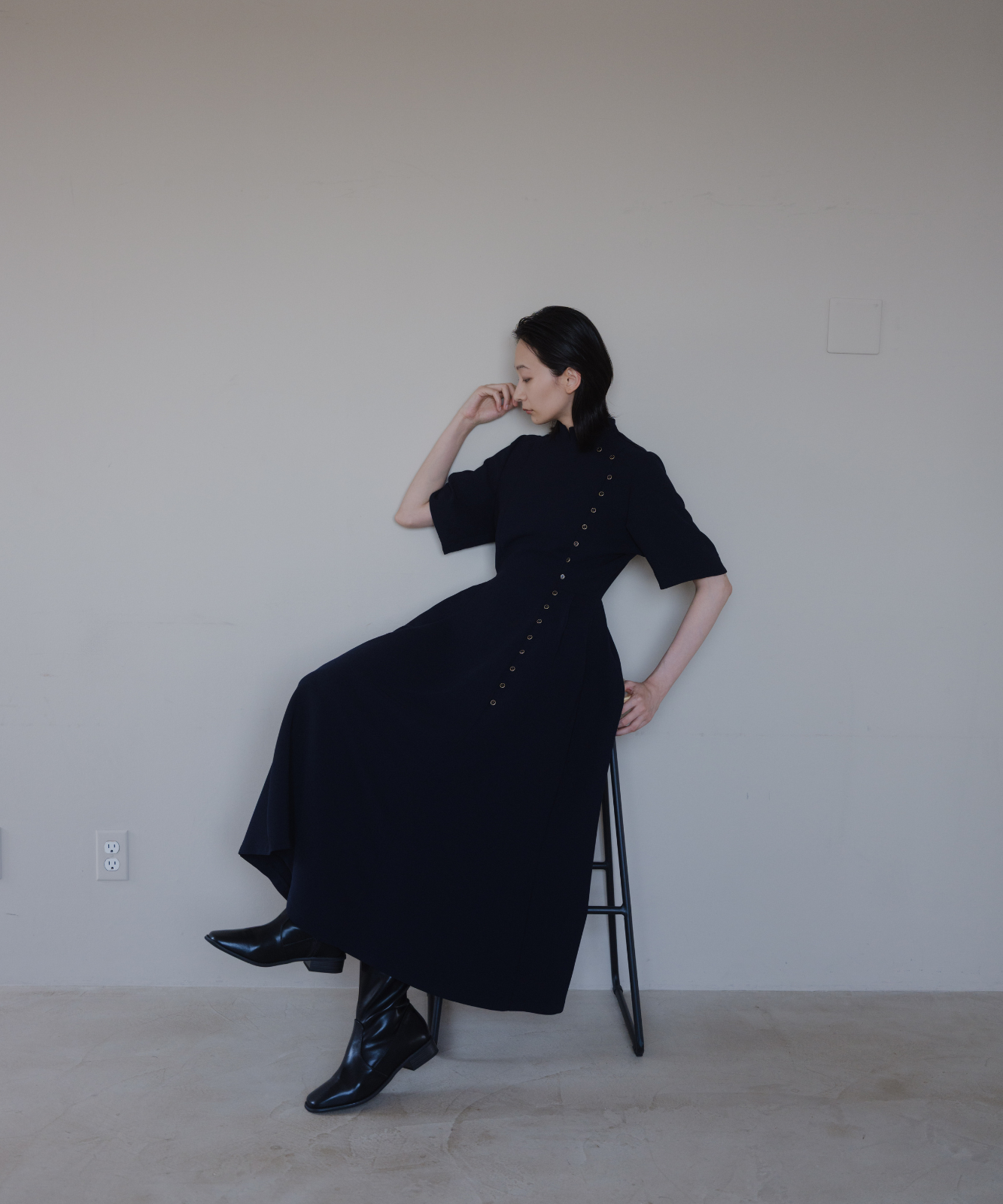 ≪通常販売≫gold button easy flap dress（ゴールドボタンイージーフラップドレス）≪2025年8月19日15:00販売開始≫