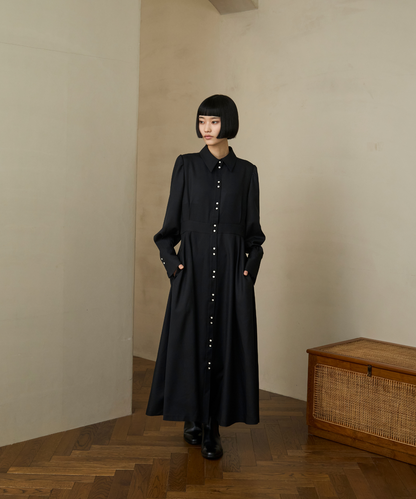 ≪通常販売≫【THE DRESS #67】twins button dress（ツインズボタンドレス）