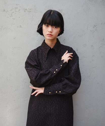≪通常販売≫long point collar jacquard onepiece（ロングポイントカラージャカードワンピース）≪2025年10月24日12:00販売開始≫
