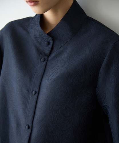 ≪通常販売≫stand collar paisley jacquard blouse（スタンドカラーペイズリージャカードブラウス）≪2025年9月10日15:00販売開始≫