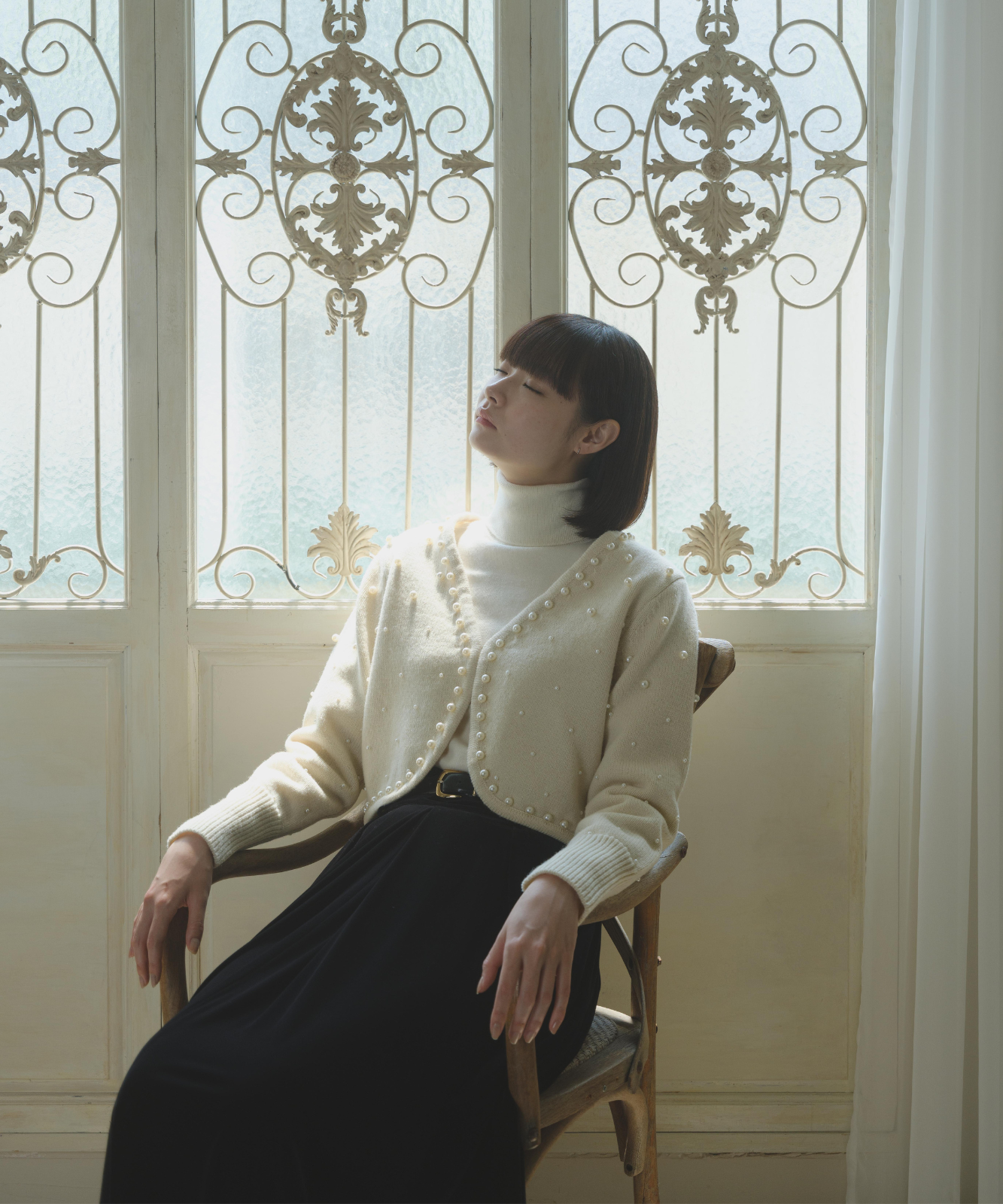 foufou ラウンドバイカラートロブラウス tops – THE MUSEUM foufou