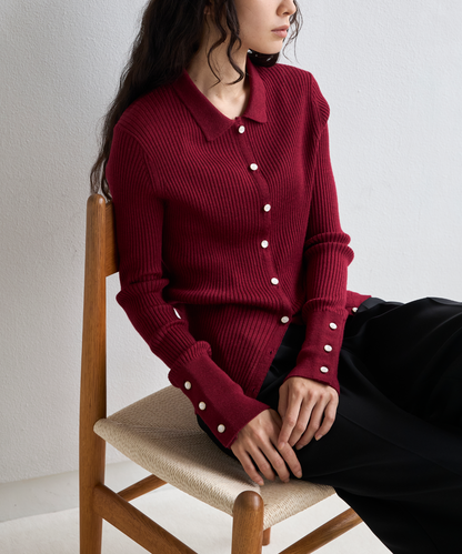 ≪通常販売≫knit polo cardigan（ニットポロカーディガン）≪2026年9月7日12:00販売開始≫
