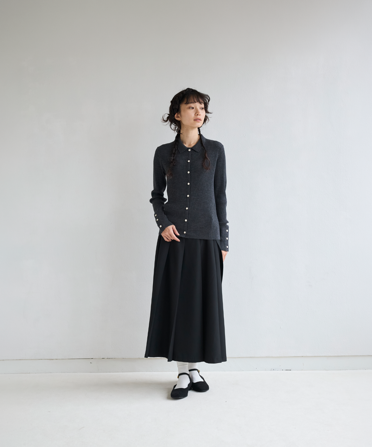 ≪通常販売≫knit polo cardigan（ニットポロカーディガン）