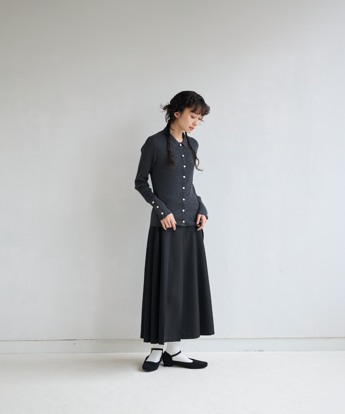 ≪通常販売≫knit polo cardigan（ニットポロカーディガン）
