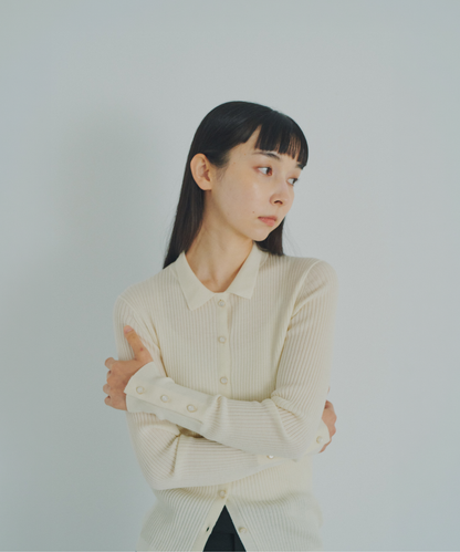 ≪通常販売≫knit polo cardigan（ニットポロカーディガン）