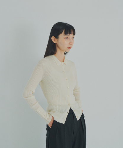 ≪通常販売≫knit polo cardigan（ニットポロカーディガン）
