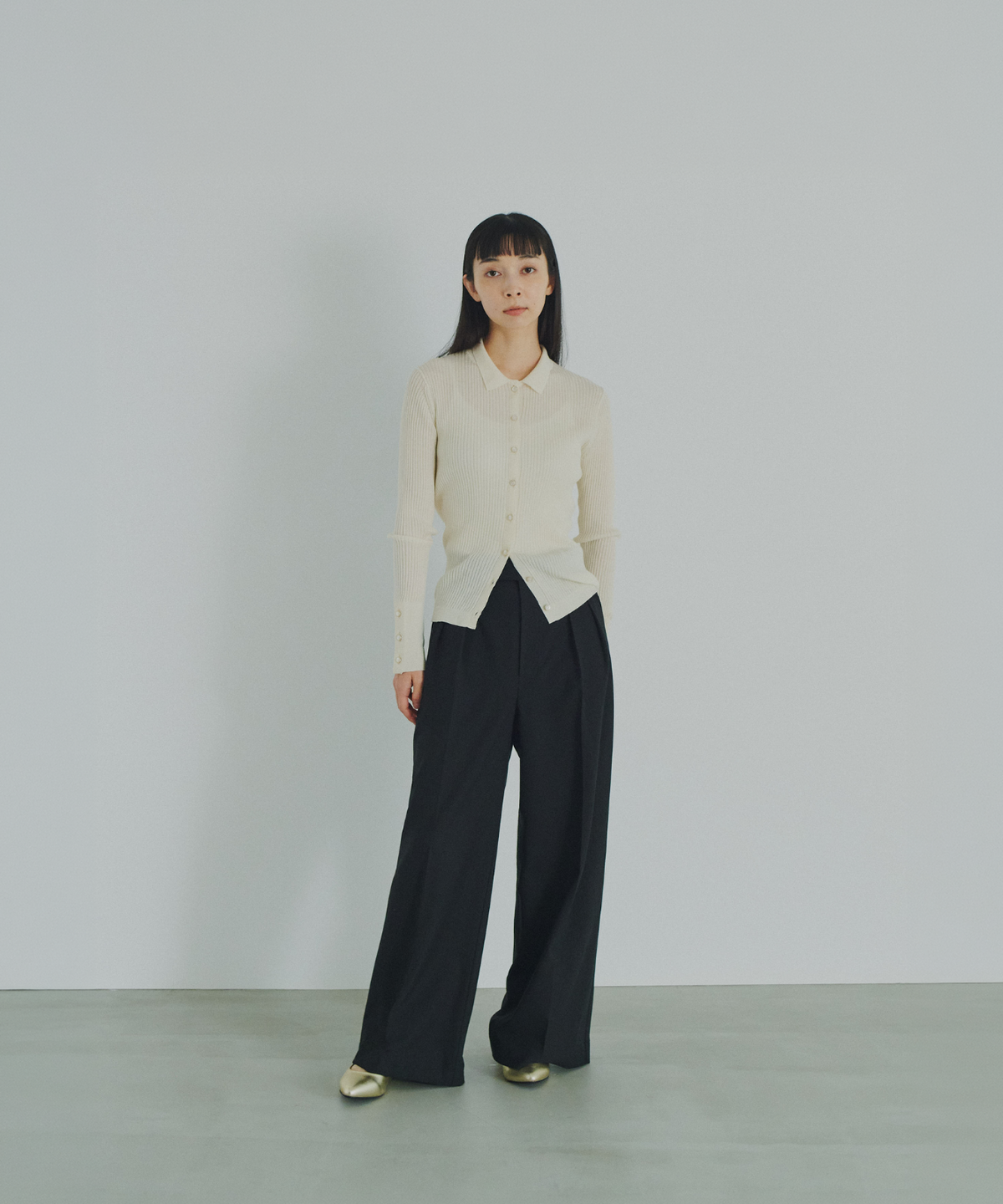 ≪通常販売≫knit polo cardigan（ニットポロカーディガン）