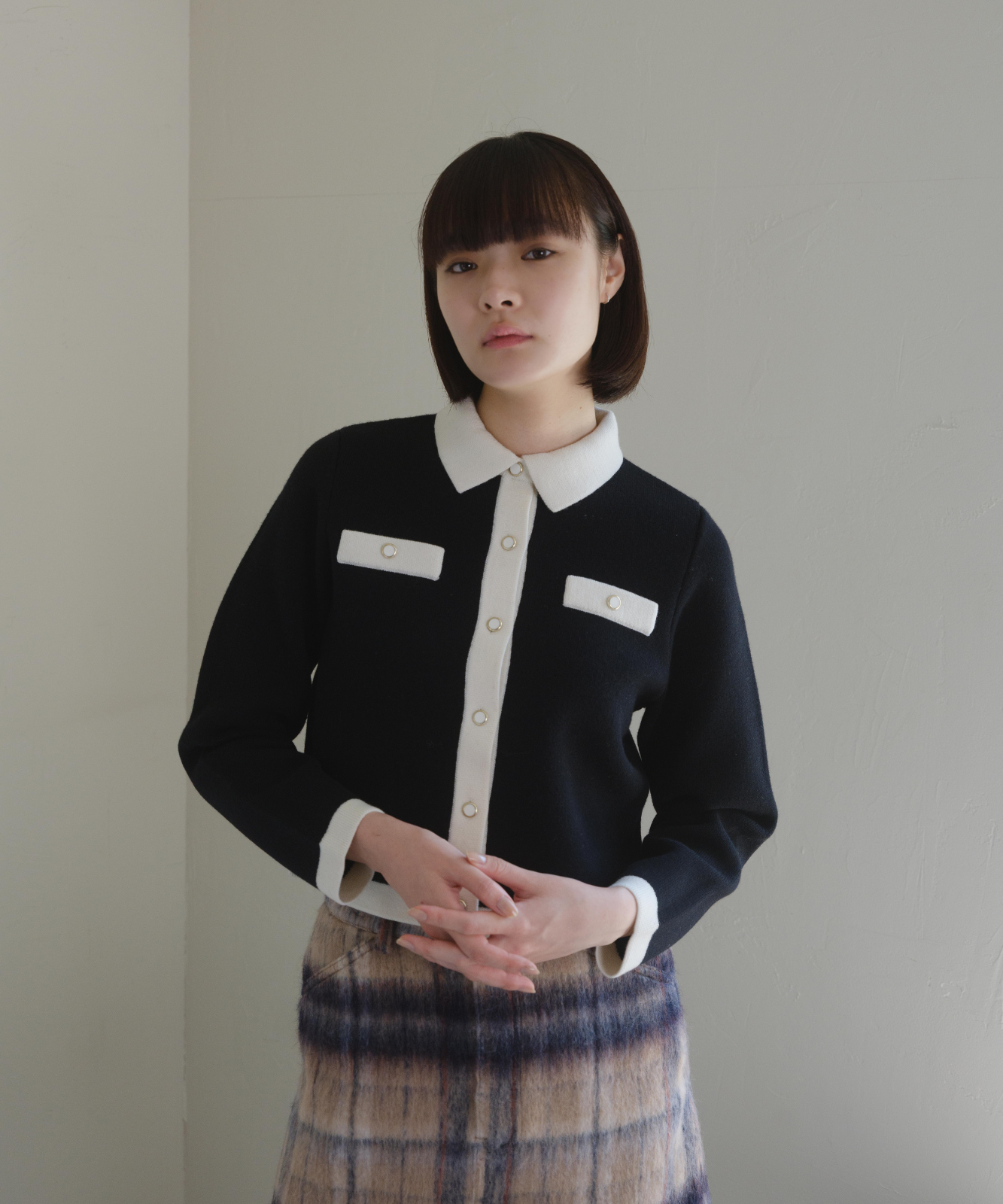 ≪通常販売≫classical bicolor cardigan（クラシカルバイカラーカーディガン）