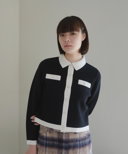 ≪通常販売≫classical bicolor cardigan（クラシカルバイカラーカーディガン）