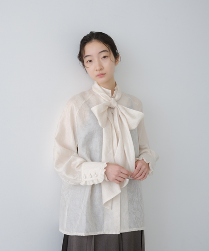 ≪web展示会≫big ribbon jacquard blouse（ビッグリボンジャカードブラウス）≪2025年8月1日12:00販売開始≫≪2026年2月発送予定≫