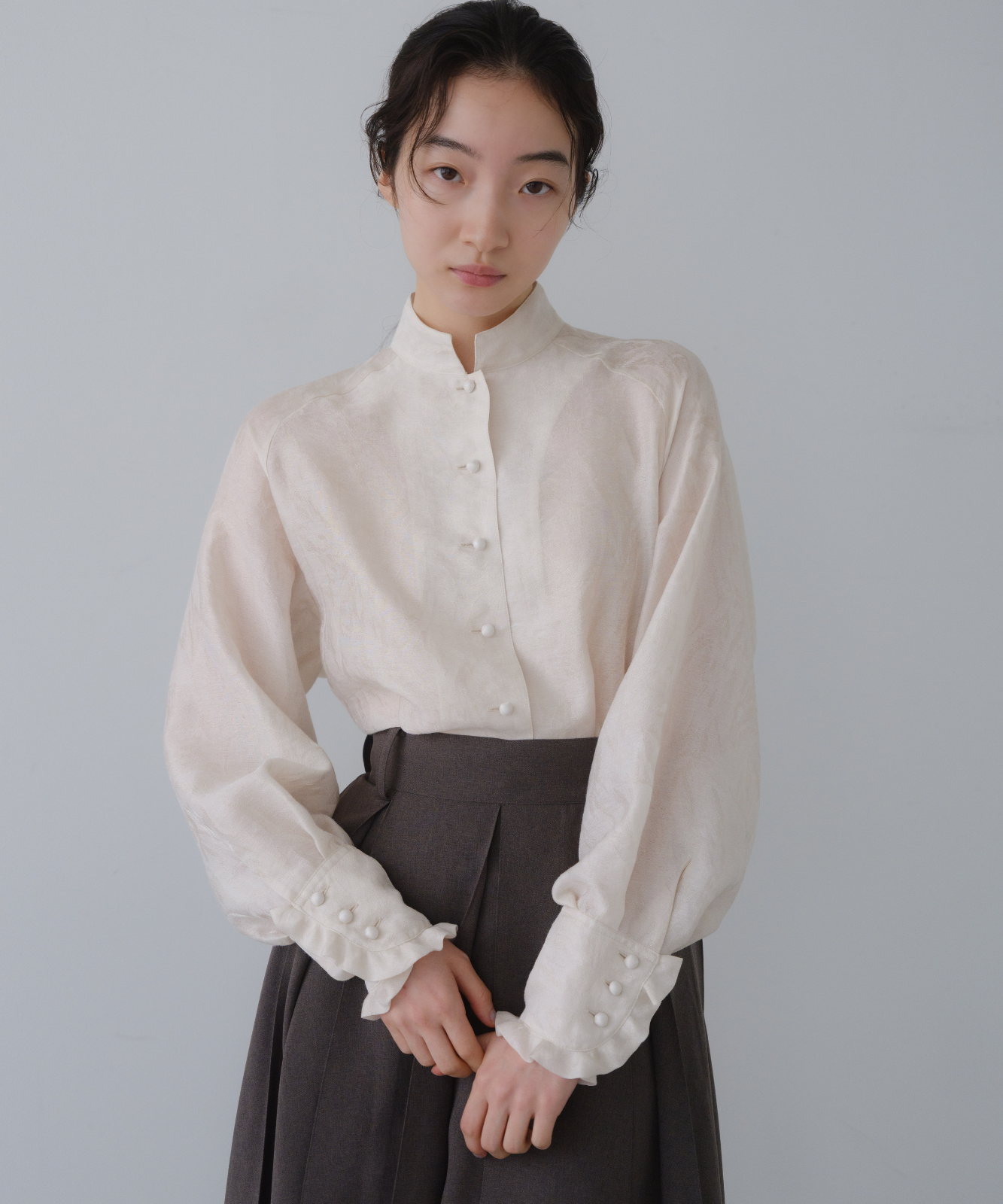 ≪web展示会≫big ribbon jacquard blouse（ビッグリボンジャカードブラウス）≪2025年8月1日12:00販売開始≫≪2026年2月発送予定≫