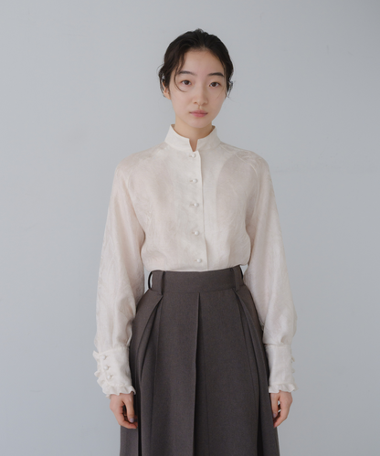 ≪web展示会≫big ribbon jacquard blouse（ビッグリボンジャカードブラウス）≪2025年8月1日12:00販売開始≫≪2026年2月発送予定≫