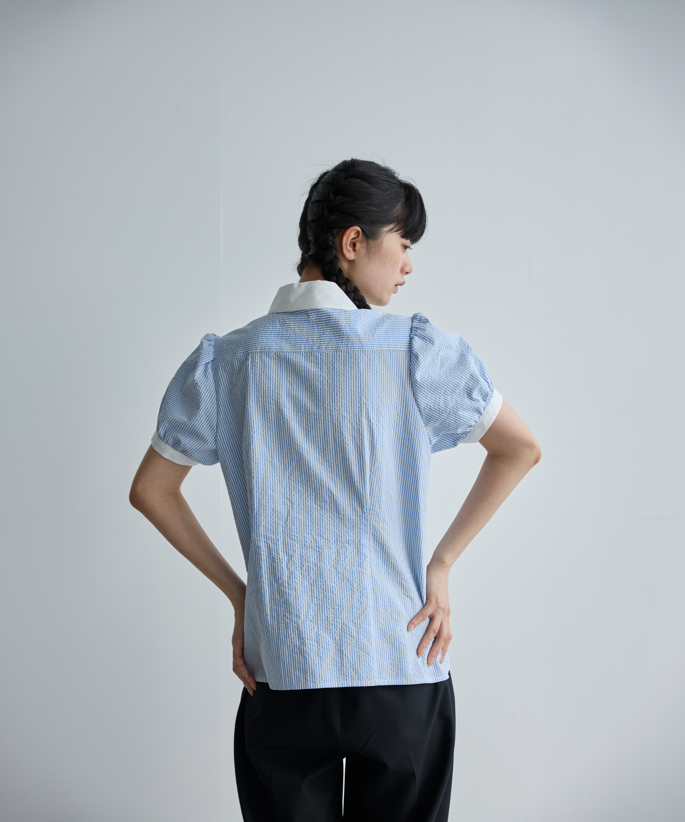 ≪通常販売≫charming stripe blouse （チャーミングストライプブラウス）