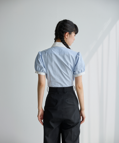 ≪通常販売≫charming stripe blouse （チャーミングストライプブラウス）