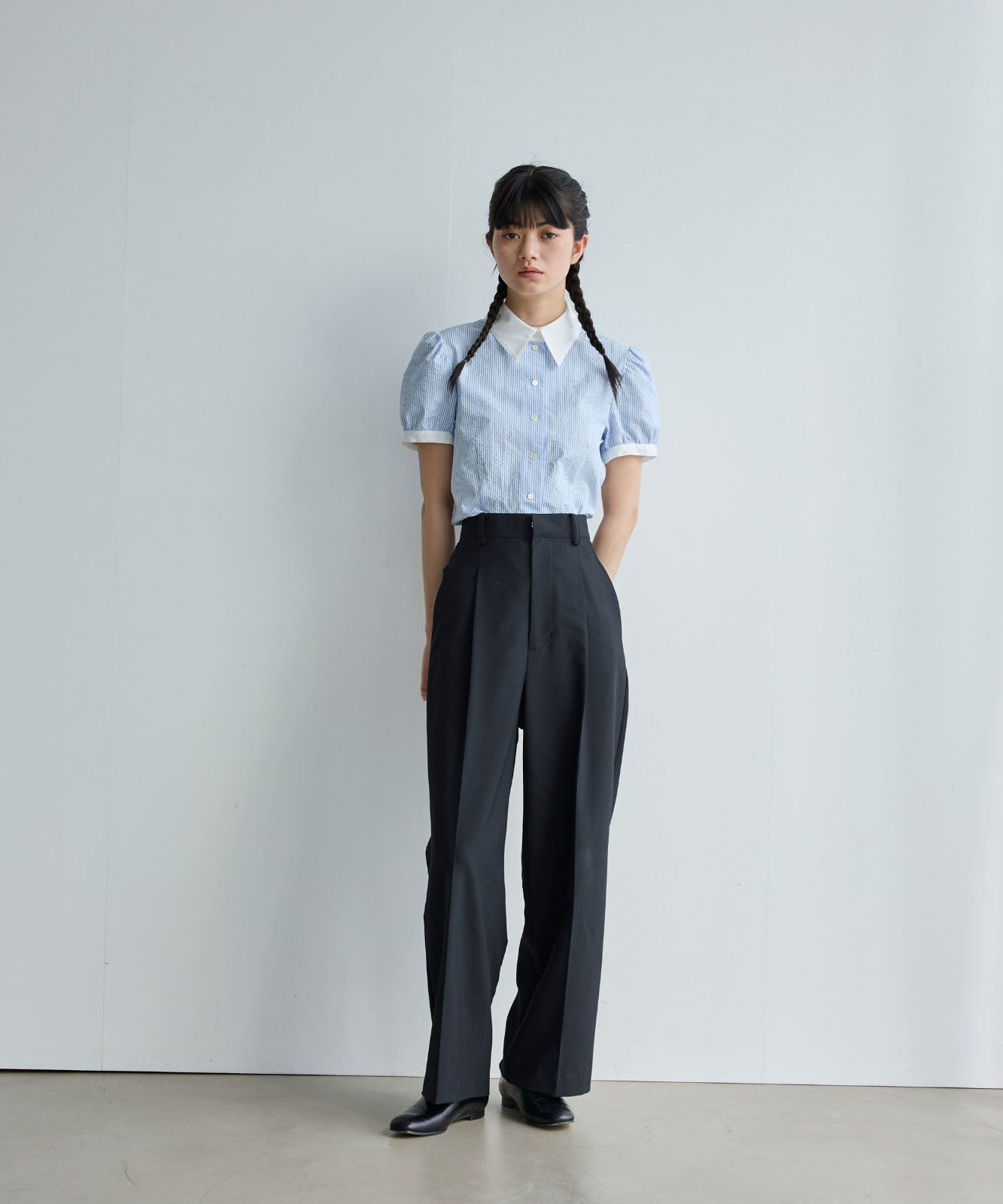 ≪通常販売≫charming stripe blouse （チャーミングストライプブラウス）