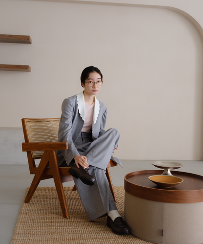 ≪web展示会≫scallop tailored jacket（スカラップテーラードジャケット）≪2025年8月1日12:00販売開始≫≪2026年1月発送予定≫
