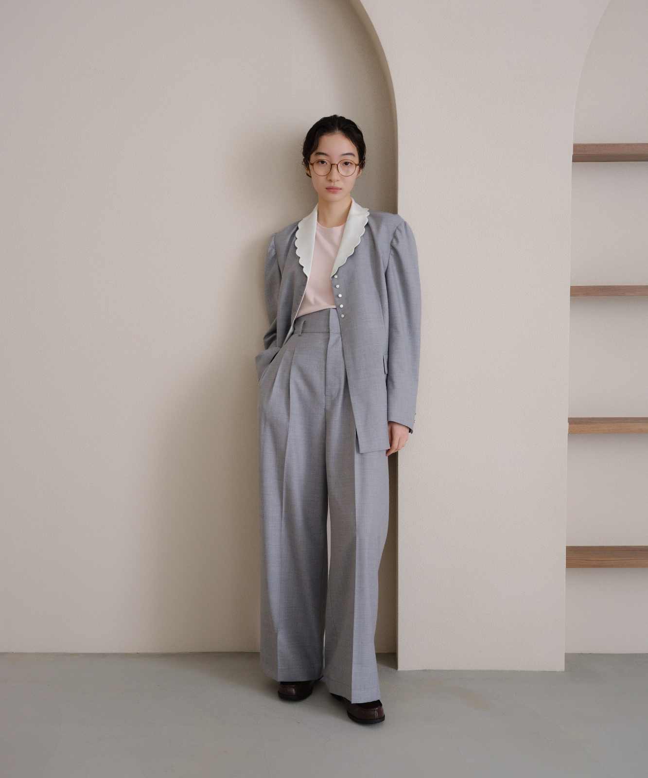 ≪web展示会≫scallop tailored jacket（スカラップテーラードジャケット）≪2025年8月1日12:00販売開始≫≪2026年1月発送予定≫
