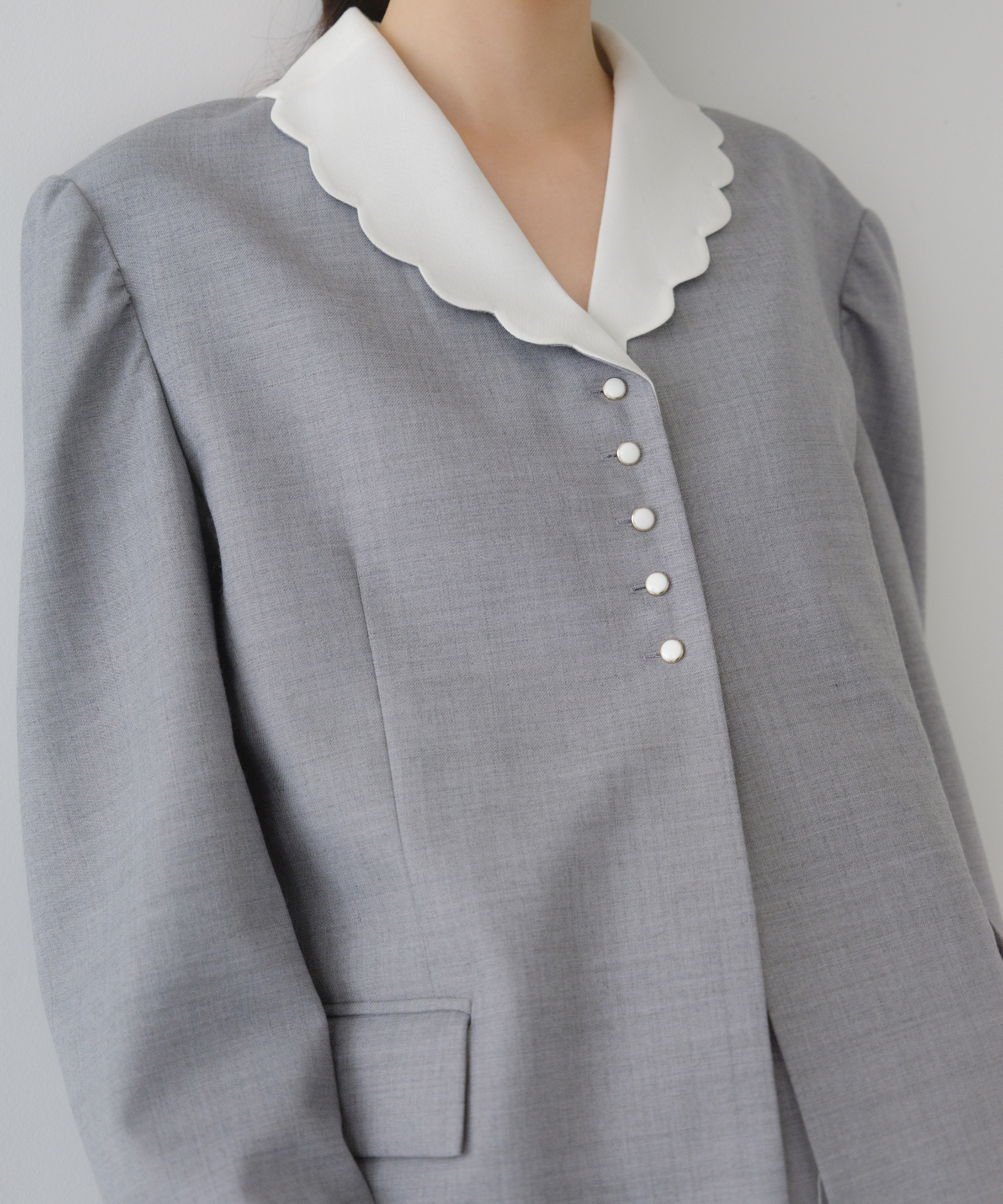 ≪web展示会≫scallop tailored jacket（スカラップテーラードジャケット）≪2025年8月1日12:00販売開始≫≪2026年1月発送予定≫