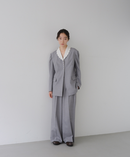 ≪web展示会≫scallop tailored jacket（スカラップテーラードジャケット）≪2025年8月1日12:00販売開始≫≪2026年1月発送予定≫