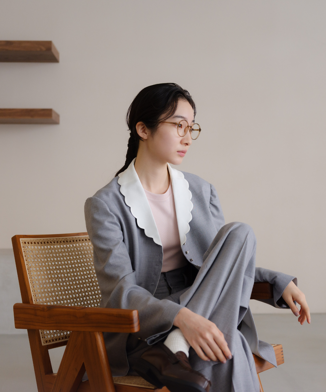 ≪web展示会≫scallop tailored jacket（スカラップテーラードジャケット）≪2025年8月1日12:00販売開始≫≪2026年1月発送予定≫
