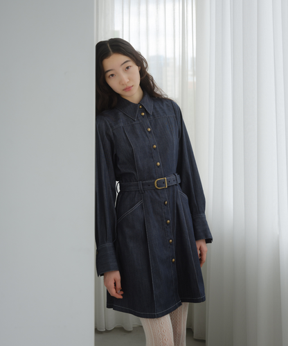 ≪通常販売≫classical denim mini onepiece （クラシカルデニムミニワンピース）