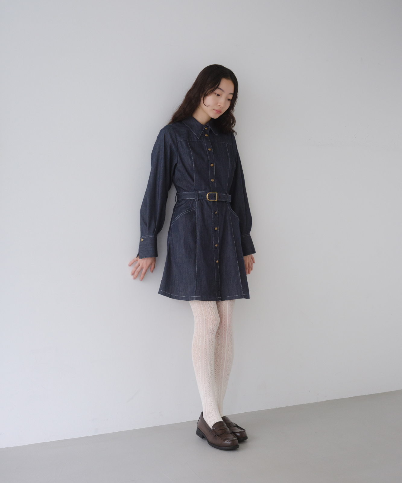 ≪通常販売≫classical denim mini onepiece （クラシカルデニムミニワンピース）