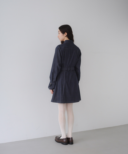 ≪通常販売≫classical denim mini onepiece （クラシカルデニムミニワンピース）