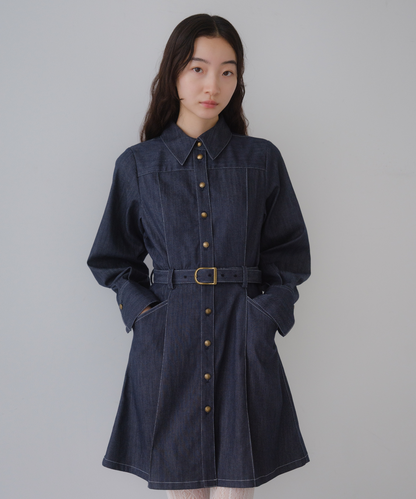 ≪通常販売≫classical denim mini onepiece （クラシカルデニムミニワンピース）