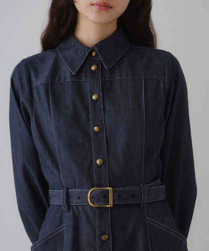 ≪通常販売≫classical denim mini onepiece （クラシカルデニムミニワンピース）