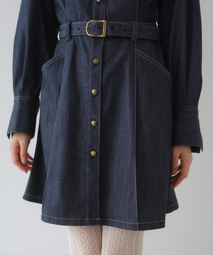 ≪通常販売≫classical denim mini onepiece （クラシカルデニムミニワンピース）