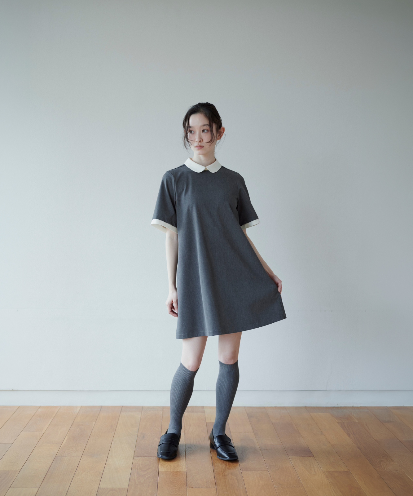 ≪通常販売≫bicolor mini dress 