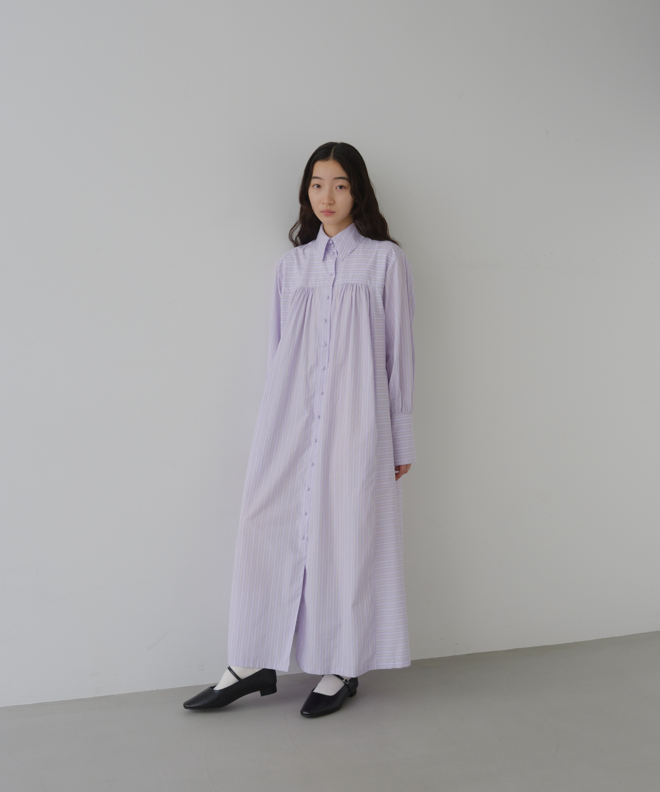 ≪web展示会≫fancy stripe shirt onepiece（ファンシーストライプシャツワンピース）≪2025年8月1日12:00販売開始≫≪2026年2月発送予定≫