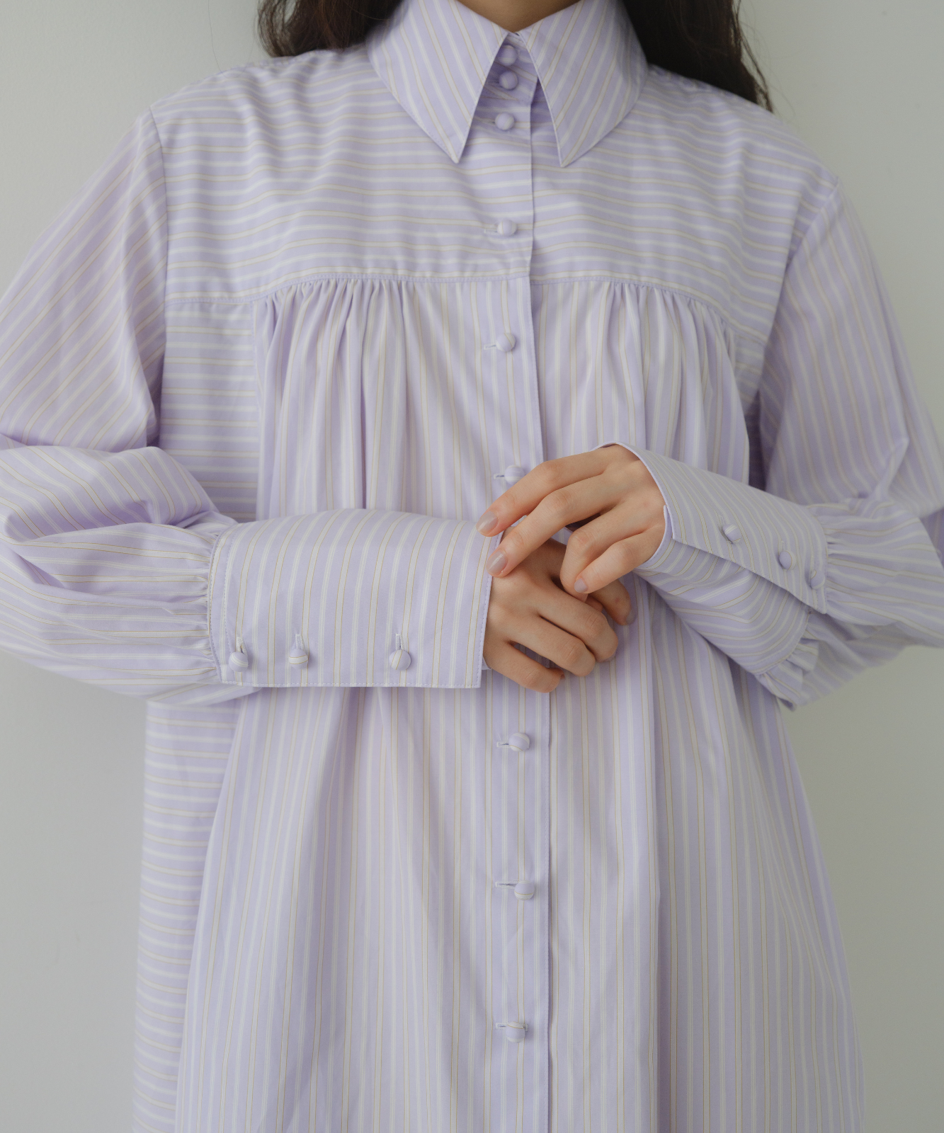 ≪web展示会≫fancy stripe shirt onepiece（ファンシーストライプシャツワンピース）≪2025年8月1日12:00販売開始≫≪2026年2月発送予定≫