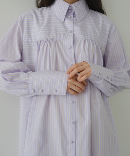 ≪web展示会≫fancy stripe shirt onepiece（ファンシーストライプシャツワンピース）≪2025年8月1日12:00販売開始≫≪2026年2月発送予定≫