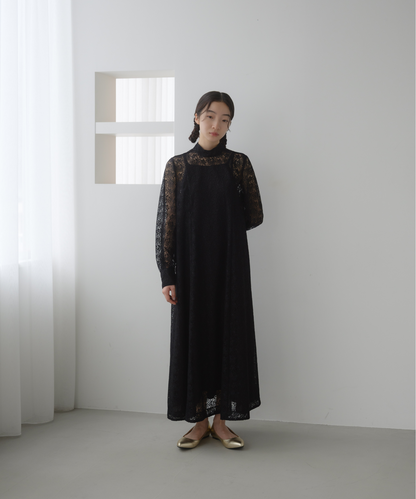 ≪web展示会≫black lace dress（ブラックレースドレス）≪2025年8月1日12:00販売開始≫≪2026年1月発送予定≫