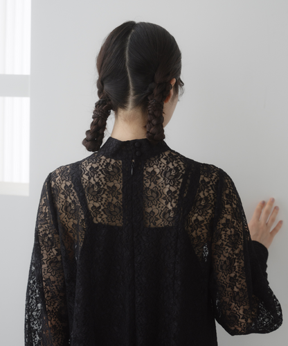 ≪web展示会≫black lace dress（ブラックレースドレス）≪2025年8月1日12:00販売開始≫≪2026年1月発送予定≫