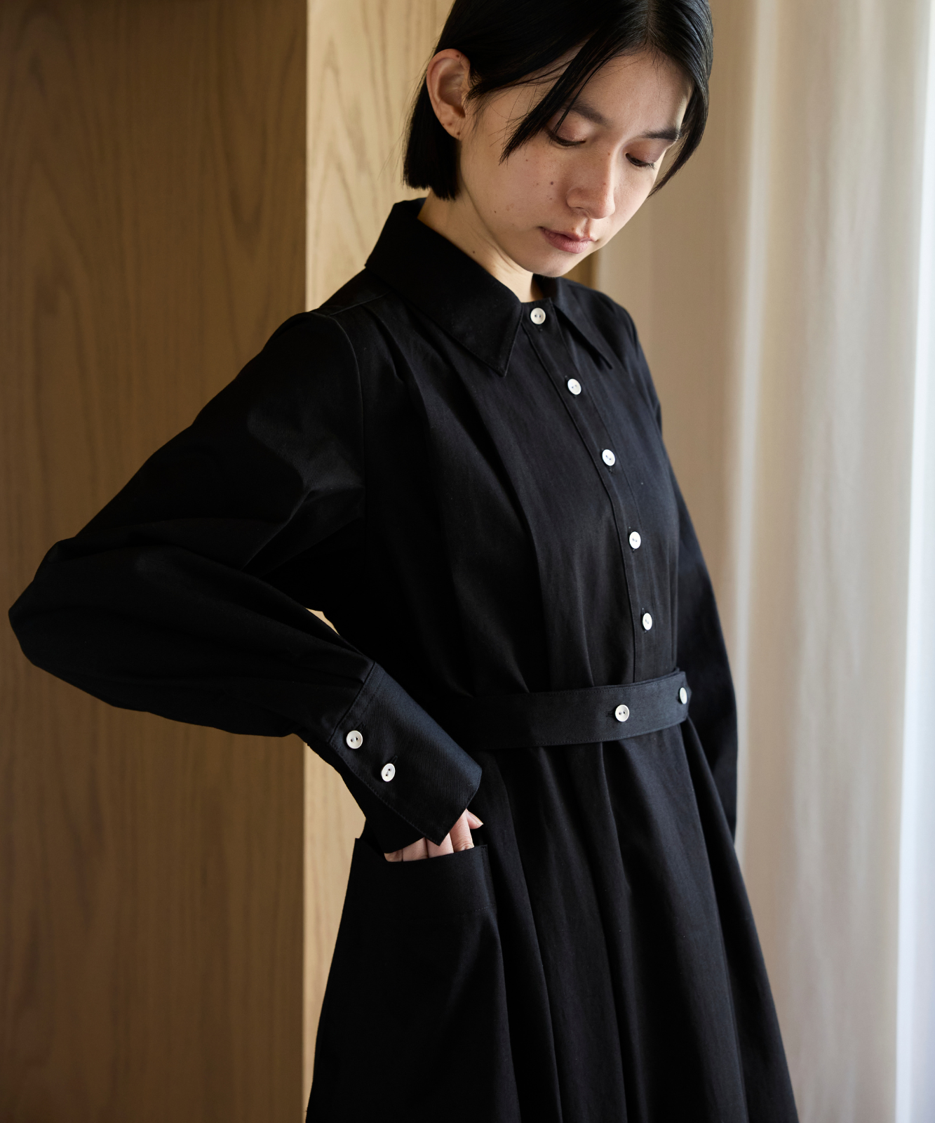 ≪通常販売≫【THE DRESS #70】flat collar medical tuck dress （フラットカラーメディカルタックドレス）≪2026年02月13日12:00販売開始≫