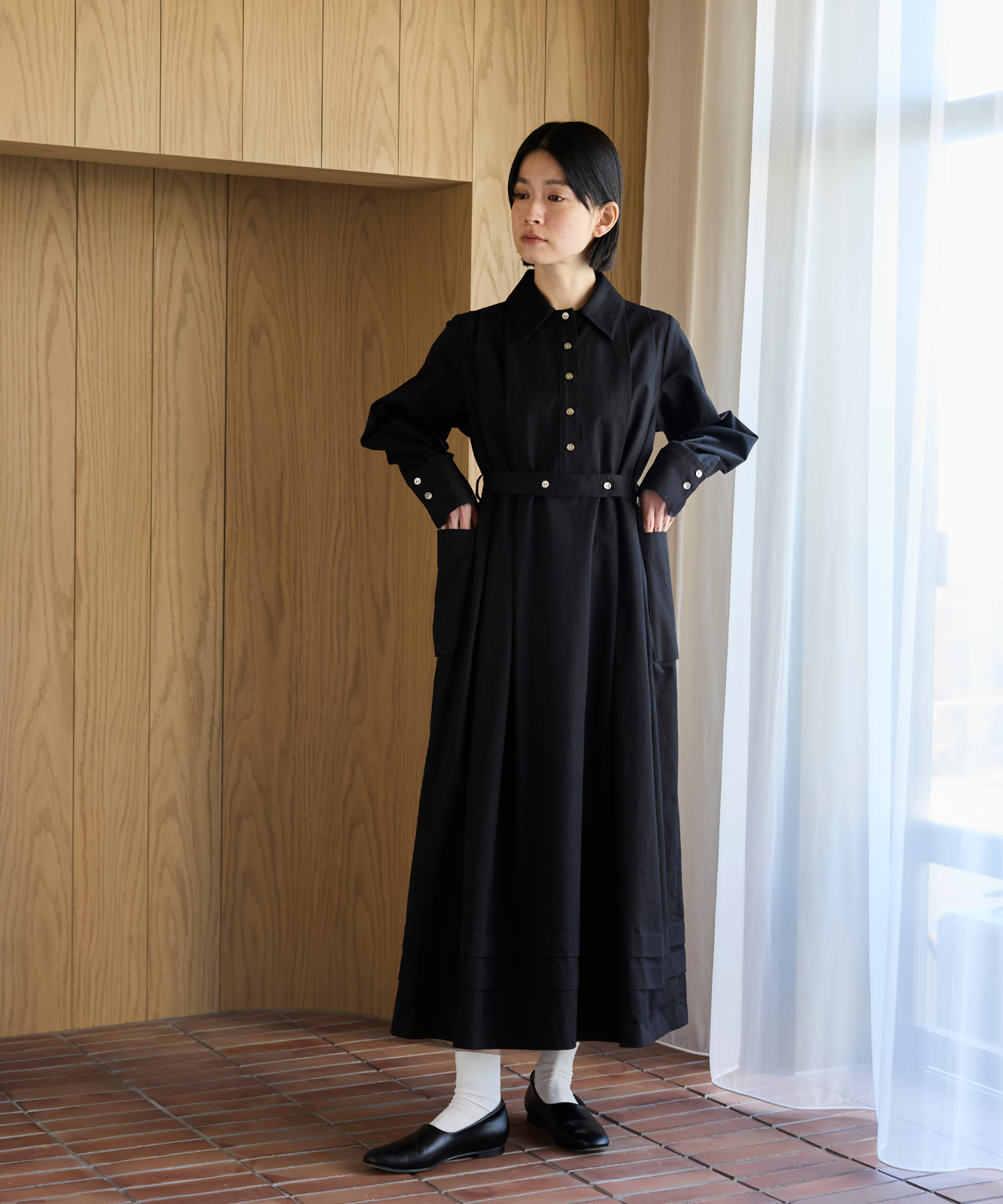 ≪通常販売≫【THE DRESS #70】flat collar medical tuck dress （フラットカラーメディカルタックドレス）≪2026年02月13日12:00販売開始≫