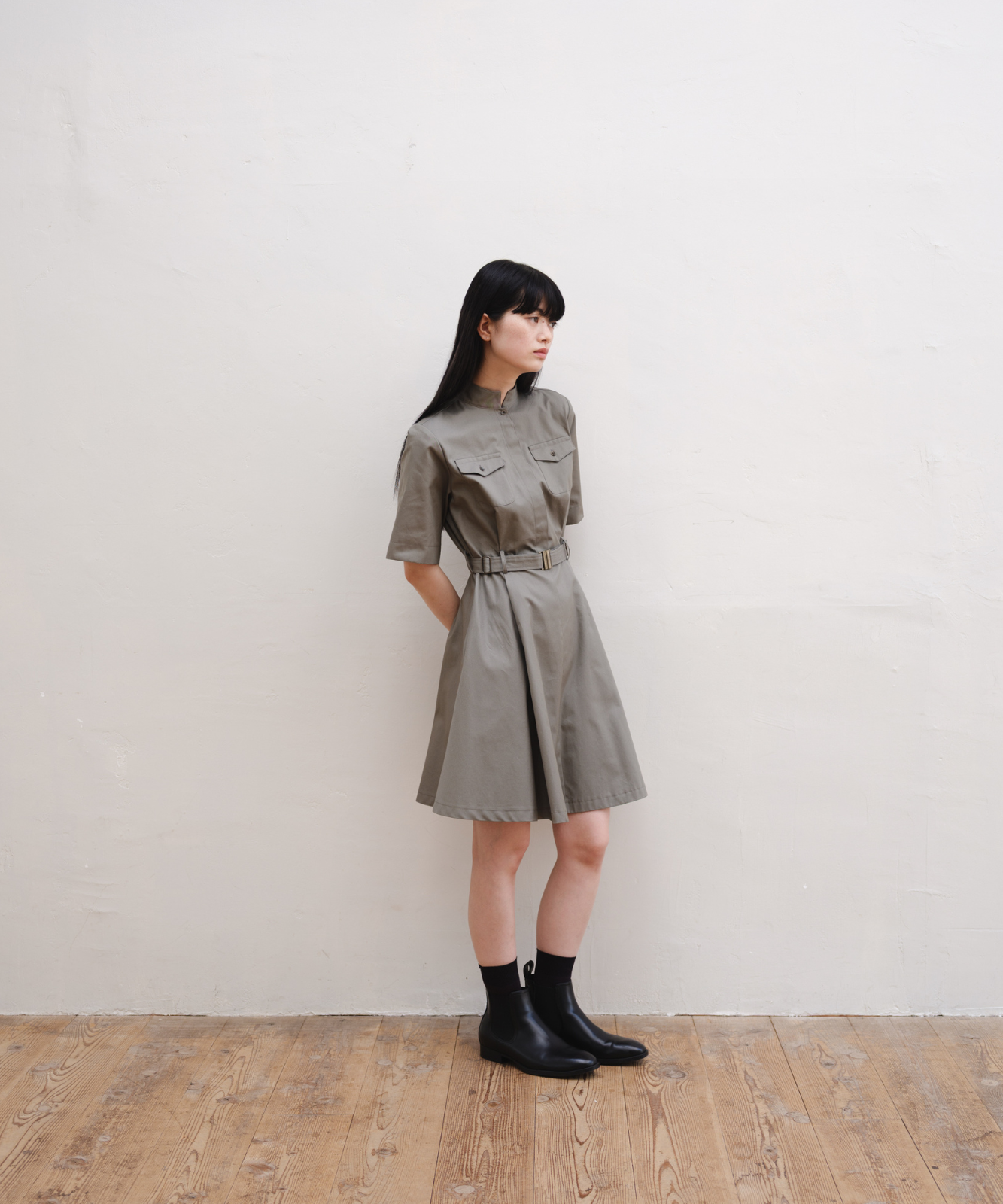 ≪web展示会≫belted mini flare onepiece （ベルテッドミニフレアワンピース）≪2025年11月7日12:00販売開始≫≪2026年5月発送予定≫