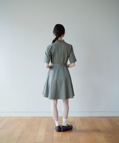 ≪通常販売≫belted mini flare onepiece （ベルテッドミニフレアワンピース）